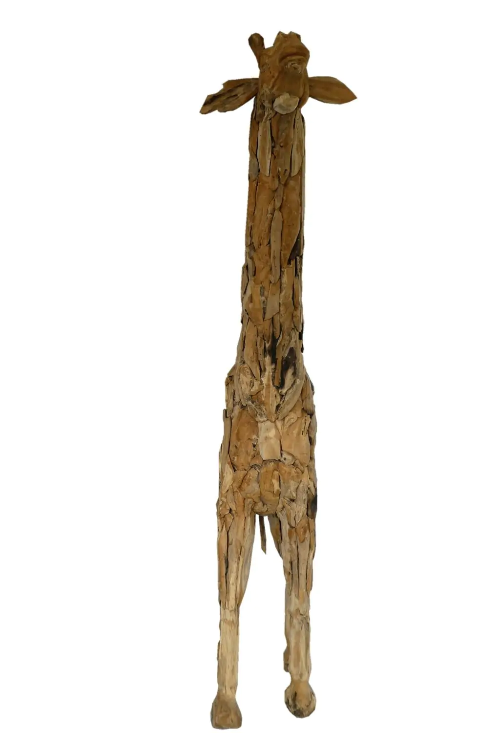  Product image 1 of the product “Giraffe, made from teak root pieces, about 1,90mtr height. ”